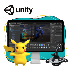 Мир игр на Unity 2D на популярном движке + AI-помощники - КИБЕРшкола программирования для детей, компьютерные курсы для школьников, начинающих и подростков - KIBERone г. Гусь-Хрустальный