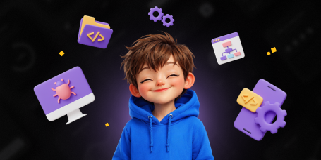 Идеальный сайт с нуля: код, дизайн и AI-помощник - КИБЕРшкола программирования для детей, компьютерные курсы для школьников, начинающих и подростков - KIBERone г. Гусь-Хрустальный